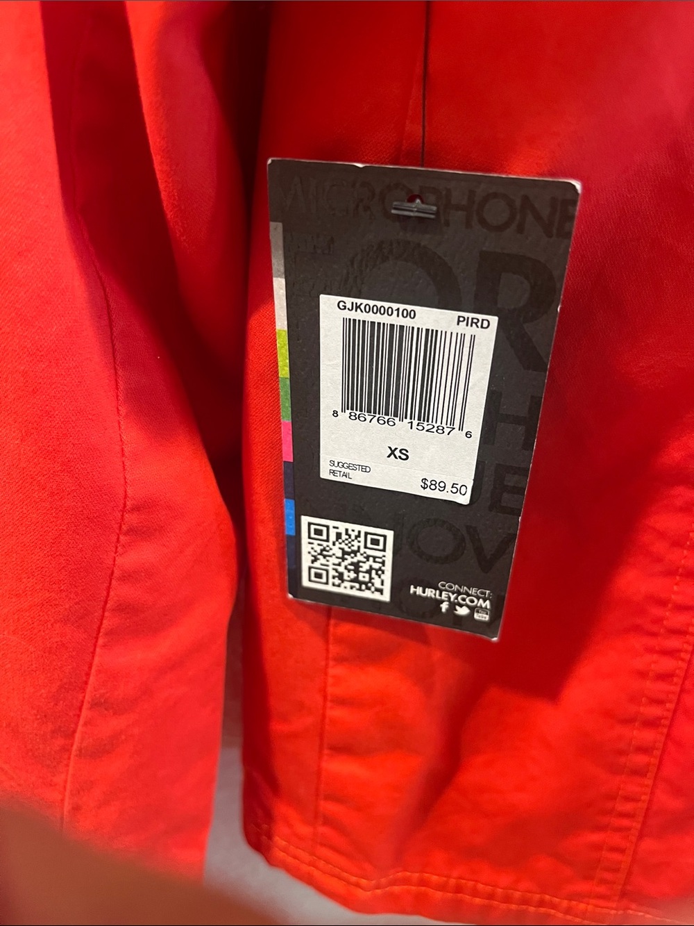 Hurley Bright Orange Double-Breasted Jacket - Picture 3 of 5